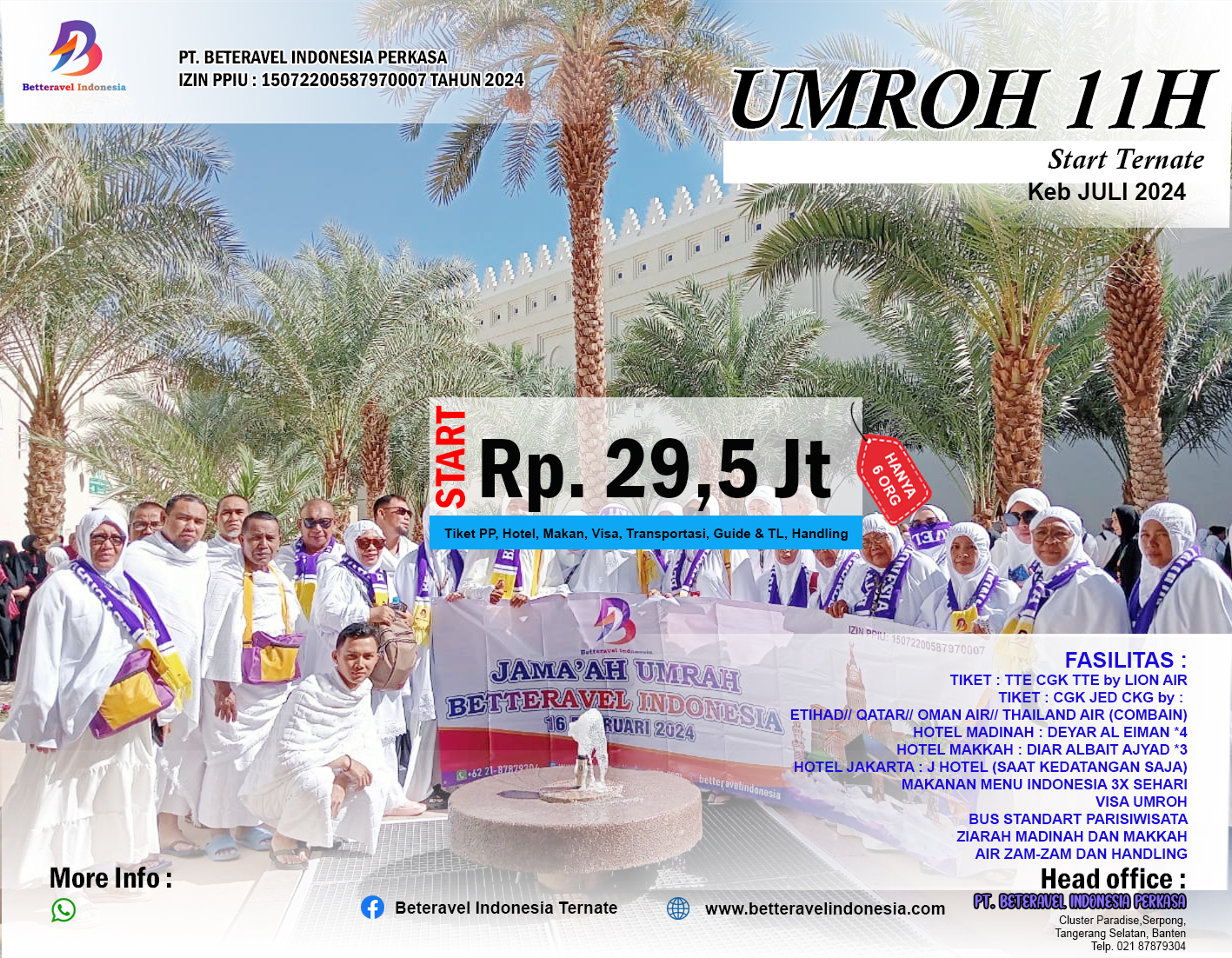 UMROH MUHARRAM 11H/9M Keb  JULI 2024 Start Ternate