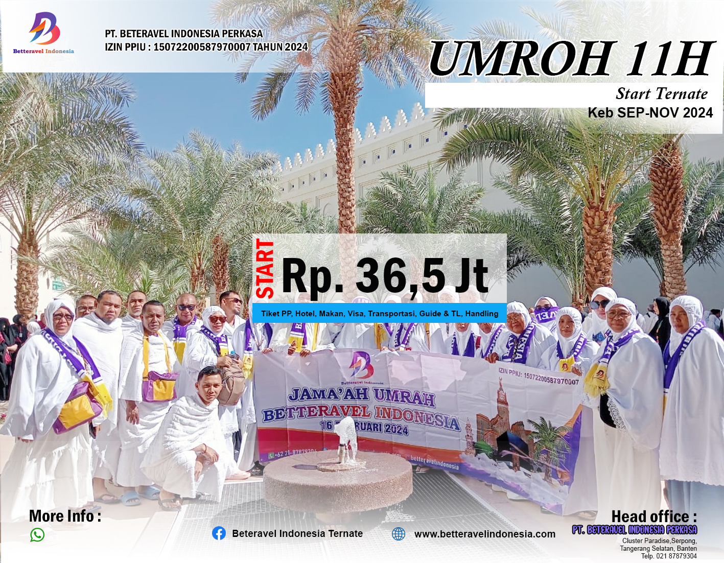 Umroh September 11H  START TERNATE